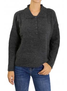 Maglia con colletto e due bottoni tinta unita  Only 